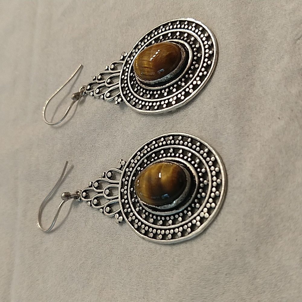 Tiger eye earrings